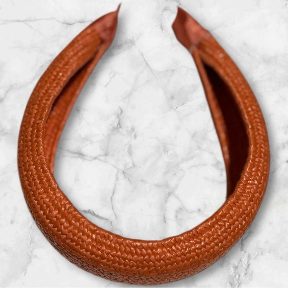 FREE 🆕Claire’s Raffia Woven Burnt Orange Headband - Picture 3 of 11